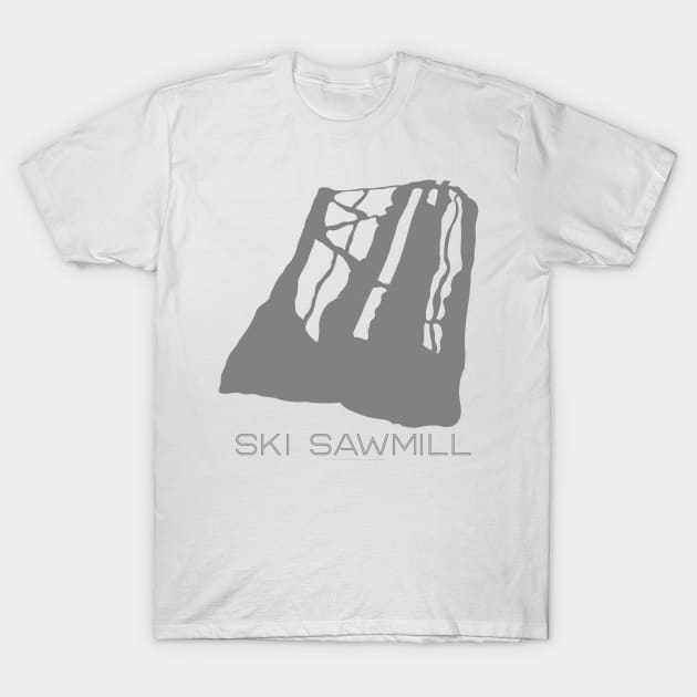 Ski Sawmill Resort 3D T-Shirt by Mapsynergy